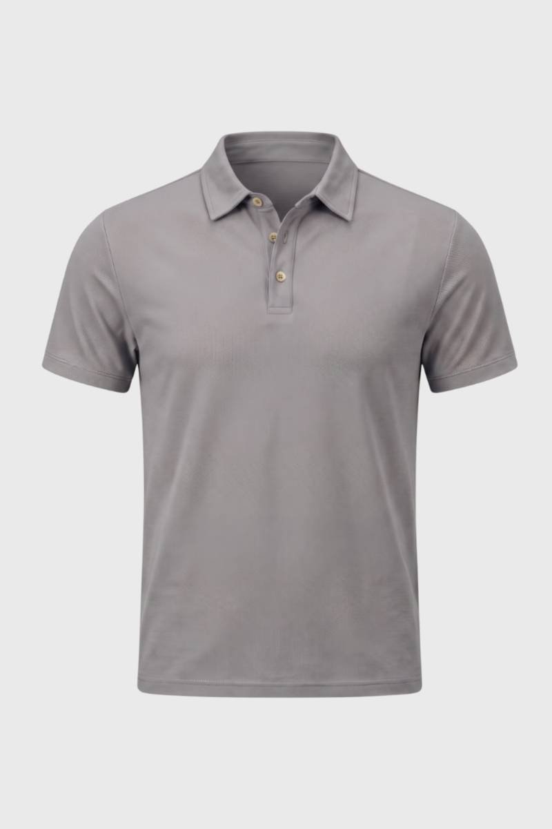 Herre Kortærmet Poloshirt Med Knaplukning