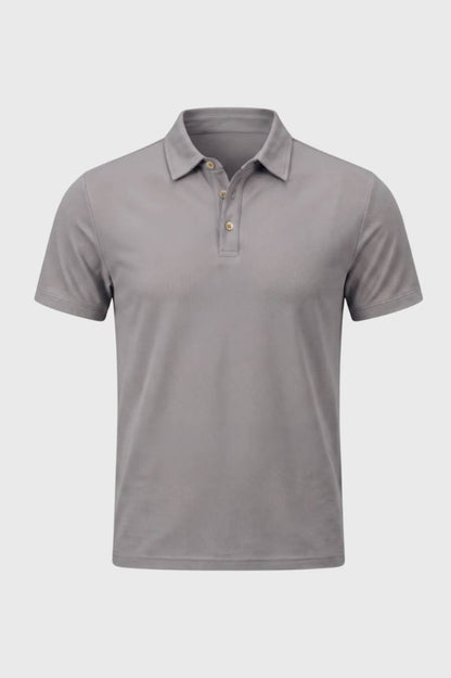 Herre Kortærmet Poloshirt Med Knaplukning