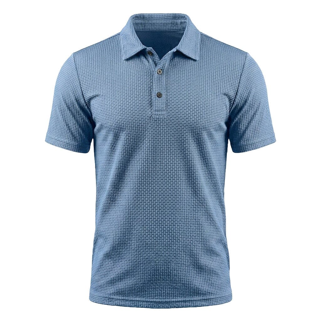 Herre Tekstureret Stretch Poloshirt – Let Og Åndbar Top Til Smart Casual Sommerbrug