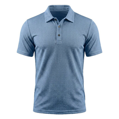 Herre Tekstureret Stretch Poloshirt – Let Og Åndbar Top Til Smart Casual Sommerbrug