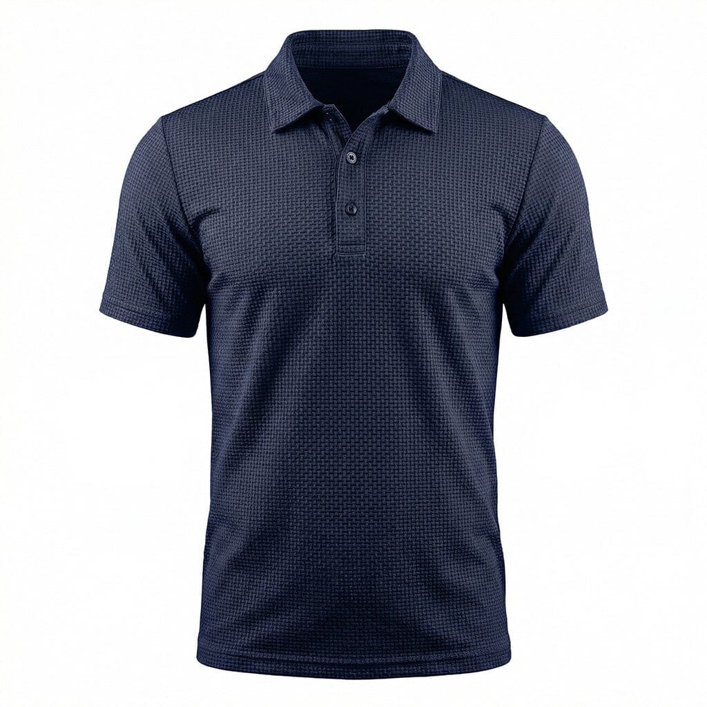 Herre Tekstureret Stretch Poloshirt – Let Og Åndbar Top Til Smart Casual Sommerbrug