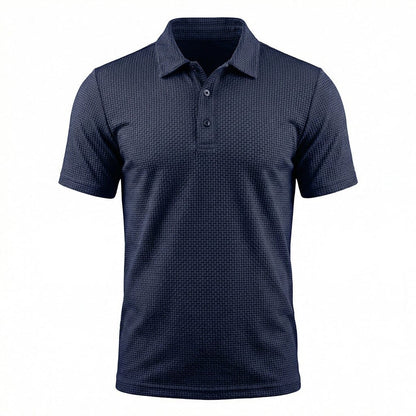 Herre Tekstureret Stretch Poloshirt – Let Og Åndbar Top Til Smart Casual Sommerbrug
