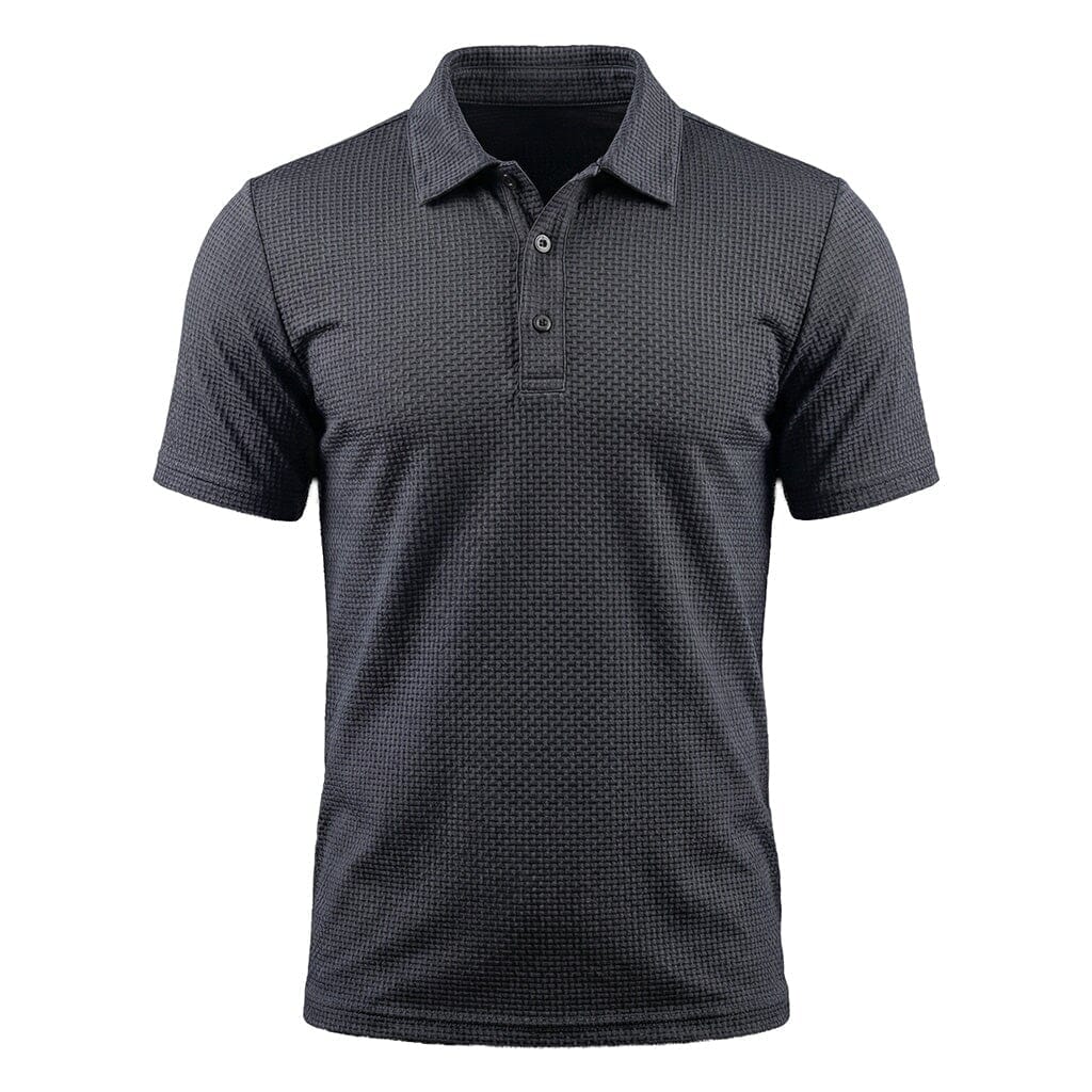 Herre Tekstureret Stretch Poloshirt – Let Og Åndbar Top Til Smart Casual Sommerbrug
