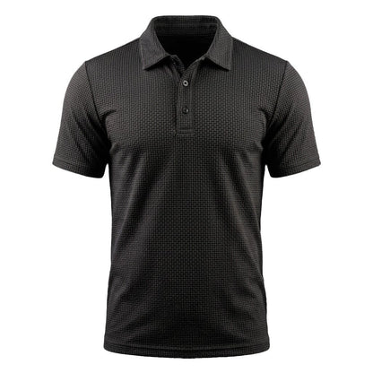 Herre Tekstureret Stretch Poloshirt – Let Og Åndbar Top Til Smart Casual Sommerbrug
