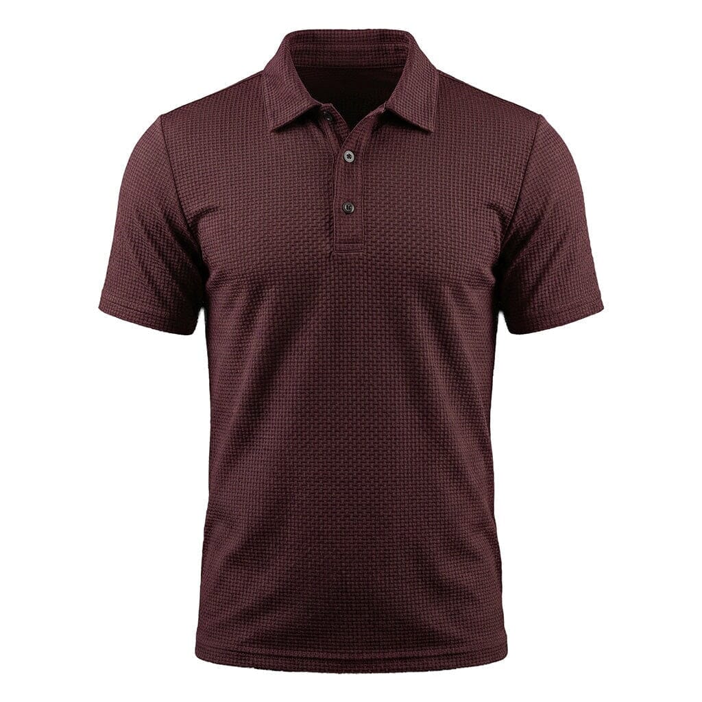 Herre Tekstureret Stretch Poloshirt – Let Og Åndbar Top Til Smart Casual Sommerbrug