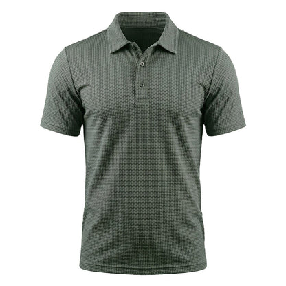 Herre Tekstureret Stretch Poloshirt – Let Og Åndbar Top Til Smart Casual Sommerbrug