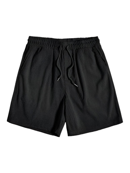 Set minimalist de vară pentru bărbați, cu cămașă cu mânecă scurtă și pantaloni scurți – Set ușor și respirabil din 2 piese pentru vacanță, timp liber, purtare zilnică și stil smart casual