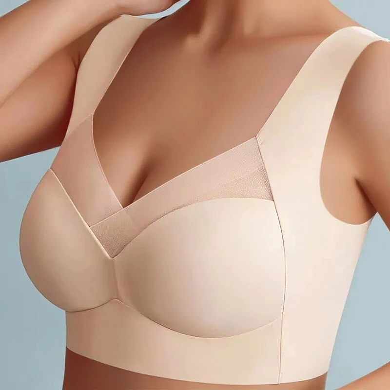 Dame Sømløs Støtte-bh Med Glat Design – Elegant Basis-bh Til Hverdagsbrug, Afslapning Og Loungewear