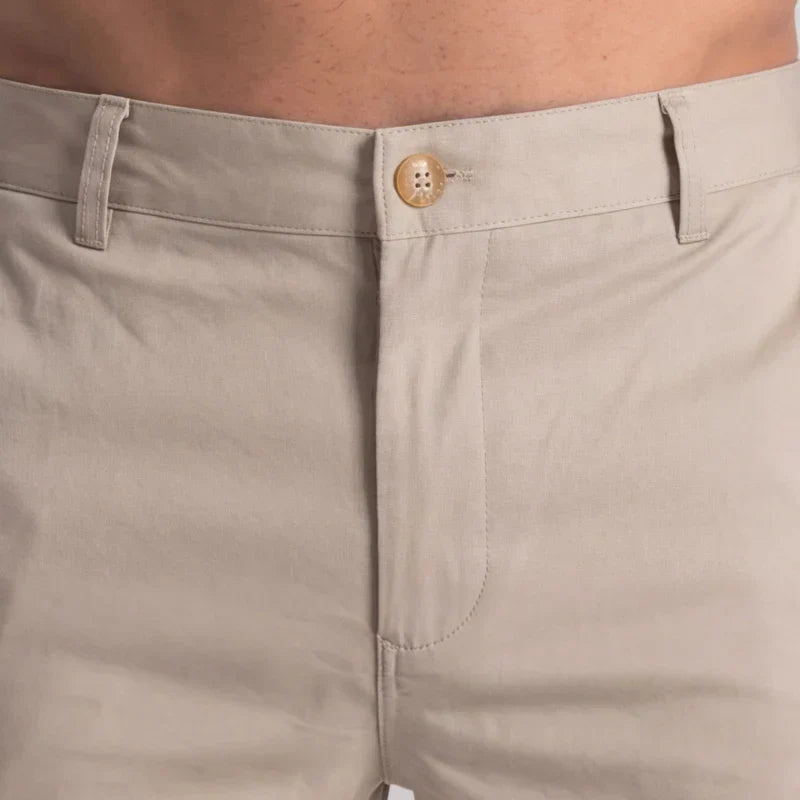 Herre Slim Fit Chinoshorts Med Skræddersyet Talje
