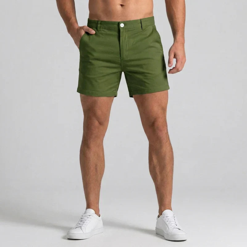 Herre Slim Fit Chinoshorts Med Skræddersyet Talje