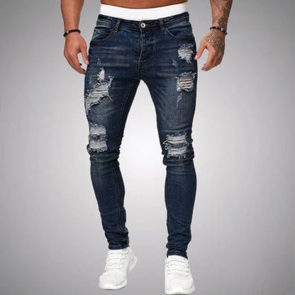Herre Slidte Skinny Fit Urban Streetwear Denim Jeans