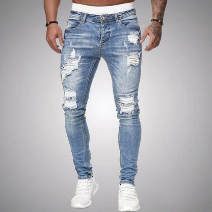 Herre Slidte Skinny Fit Urban Streetwear Denim Jeans