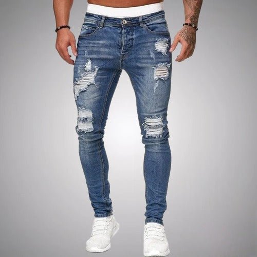 Herre Slidte Skinny Fit Urban Streetwear Denim Jeans