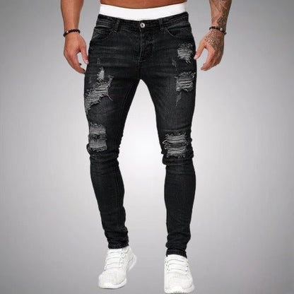 Herre Slidte Skinny Fit Urban Streetwear Denim Jeans