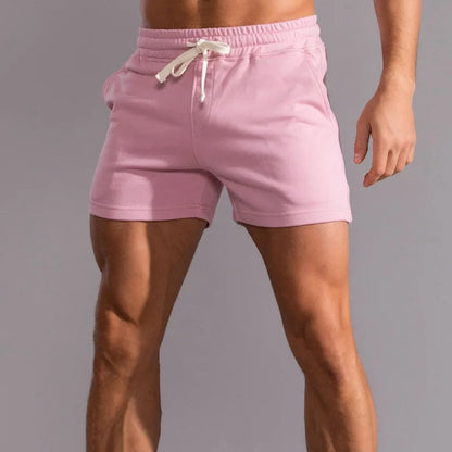 Pantalones cortos deportivos para hombre con cordón y cintura elástica - pantalones cortos de entrenamiento con bolsillos laterales para fitness, running, deporte y tiempo libre