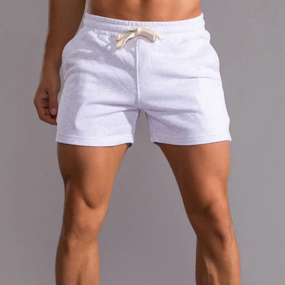Pantalones cortos deportivos para hombre con cordón y cintura elástica - pantalones cortos de entrenamiento con bolsillos laterales para fitness, running, deporte y tiempo libre