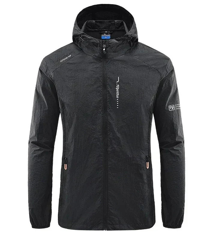 Men's Ultralight Summer Jacket with Hood – Wind-Resistant Outerwear for Sunny Days, Vacations, Leisure and Outdoor Use