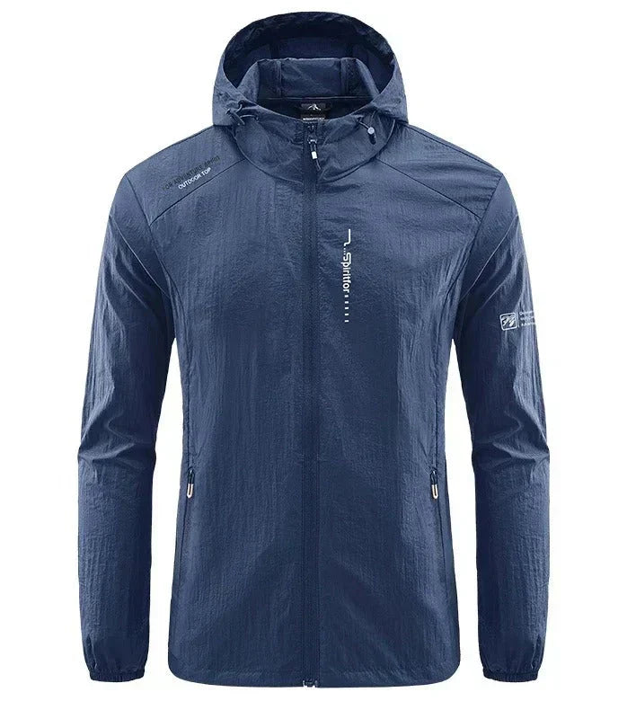 Men's Ultralight Summer Jacket with Hood – Wind-Resistant Outerwear for Sunny Days, Vacations, Leisure and Outdoor Use