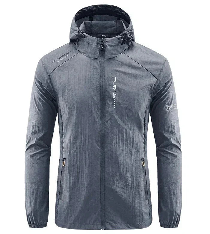 Men's Ultralight Summer Jacket with Hood – Wind-Resistant Outerwear for Sunny Days, Vacations, Leisure and Outdoor Use