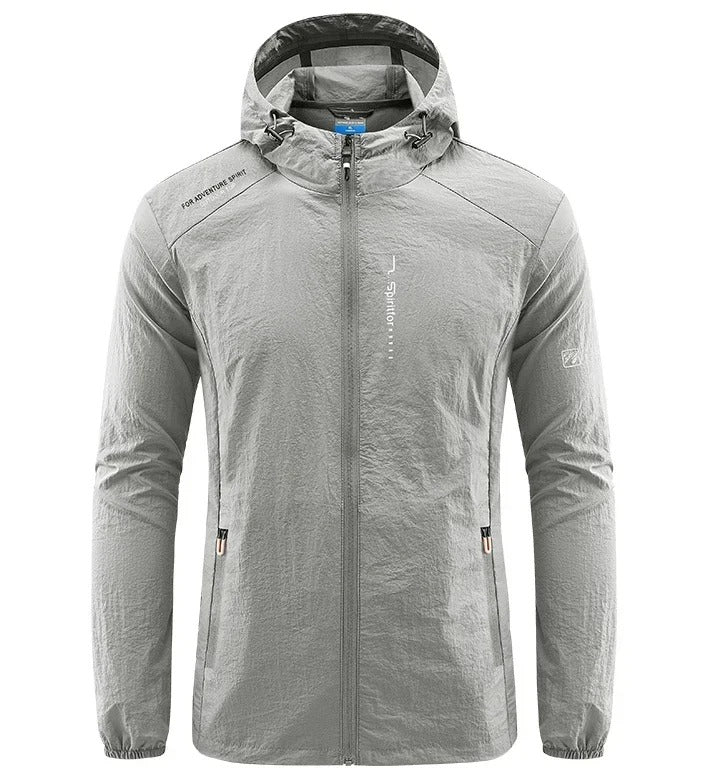 Men's Ultralight Summer Jacket with Hood – Wind-Resistant Outerwear for Sunny Days, Vacations, Leisure and Outdoor Use