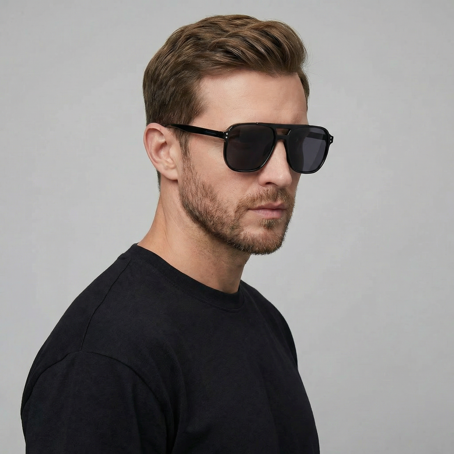 Ochelari de soare pentru bărbați, cu rame pătrate – design inspirat de stilul retro, pentru utilizare în aer liber, în vacanță, la volan și în viața de zi cu zi